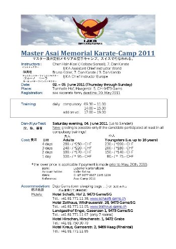 Master Asai Memorial Karate-camp